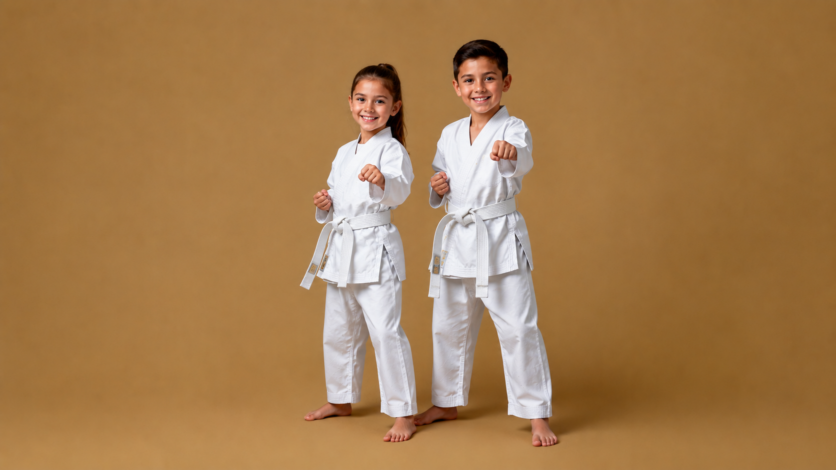 Crianças de 7 a 12 anos praticando artes marciais no programa Kids da Kihap